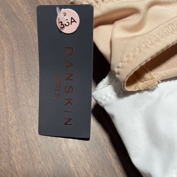 Danskin Girls 2 Pack Wire Free Bra Set Size 36A Lightweight Comfort White Beige - Picture 8 of 8